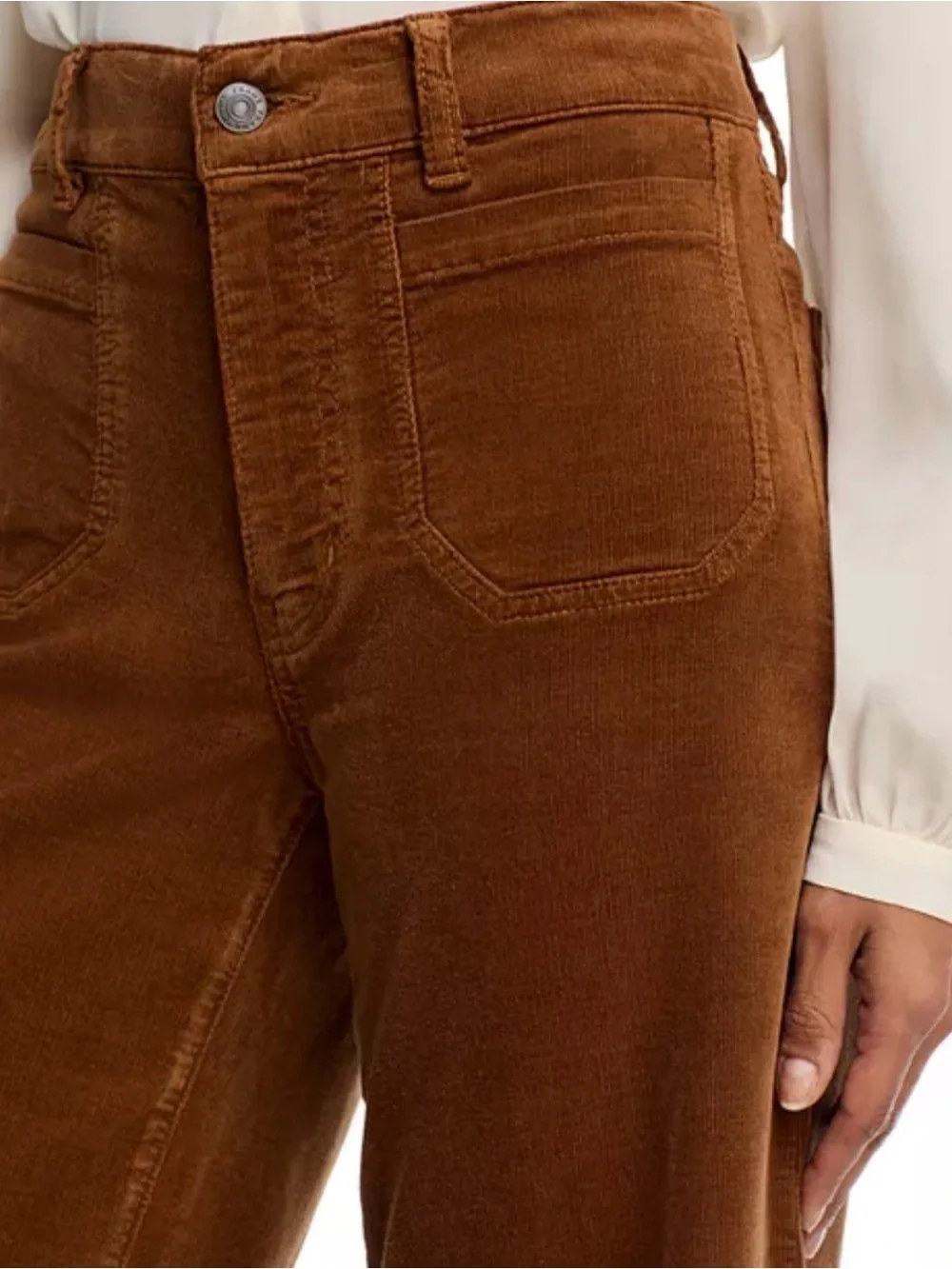 Frame Denim Women’s Wide Leg Pants in Brown Corduroy
